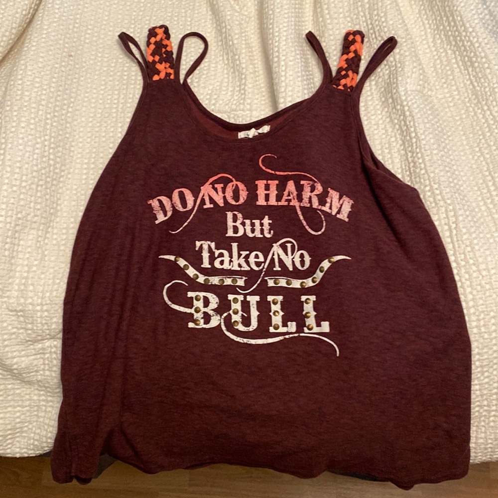 Burgundy tank top